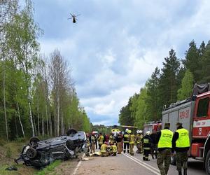 Trześcianka. Tragiczny wypadek na drodze z Zabłudowa do Hajnówki. 1 osoba nie żyje, 10 rannych