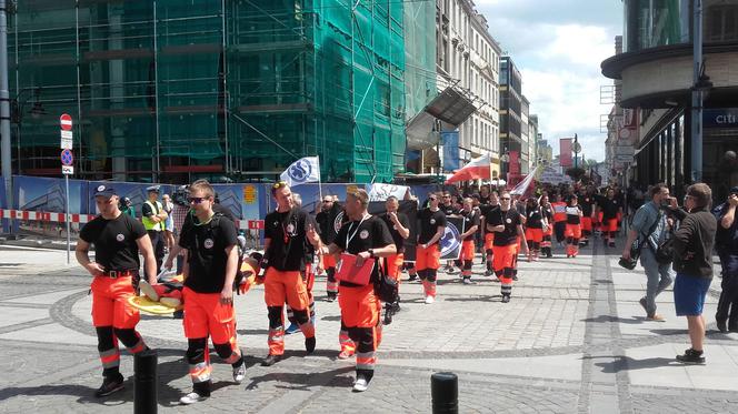 Protest ratowników medycznych we Wrocławiu