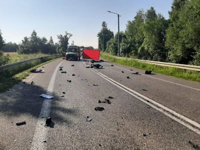 Wypadek motocyklisty - Wola Jechowa