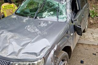 Dachowanie osobówki pod Krakowem. Matka spieszyła się do lekarza z malutkim synkiem