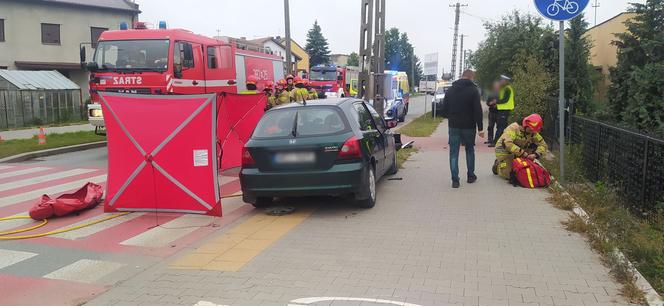 Dramatyczny wypadek w Siedlcach. Zasłabł za kierownicą i huknął hondą w słup. Nie żyje