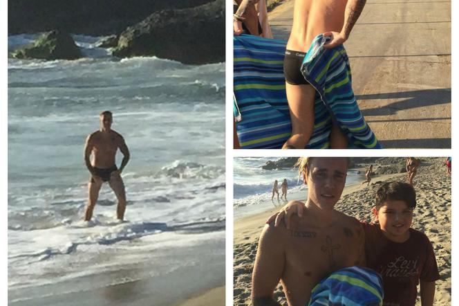 Justin Bieber zapomniał ręcznika - uratował go przypadkowy chłopak