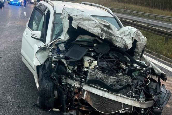 Wypadek na autostradzie A4 w Pławniowicach