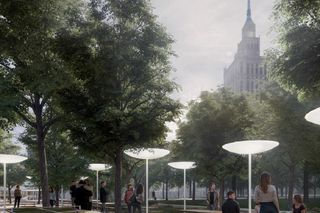 Wizualizacje zmian w parku Świętokrzyskim w Warszawie