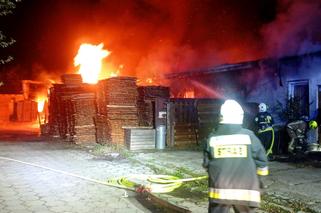 Kuce. Pożar tartaku, ogromne straty