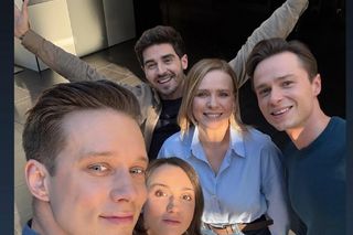 Pierwsza miłość na planie. Piotrek (Michał Mikołajczak), Melka (Ewa Jakubowicz), Krystian (Patryk Pniewski), Marysia (Aneta Zając), Kacper (Damian Kulec)