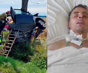 Przerażający wypadek pod Malborkiem przykuł 34-letniego Łukasza do łóżka. Nie odzyskał przytomności [ZDJĘCIA]