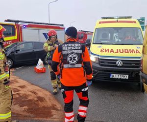 Wypadek na trasie S2. Jedna osoba ranna w zderzeniu czterech aut