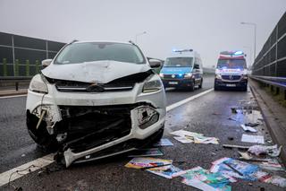 Karambol na S74 w Cedzynie