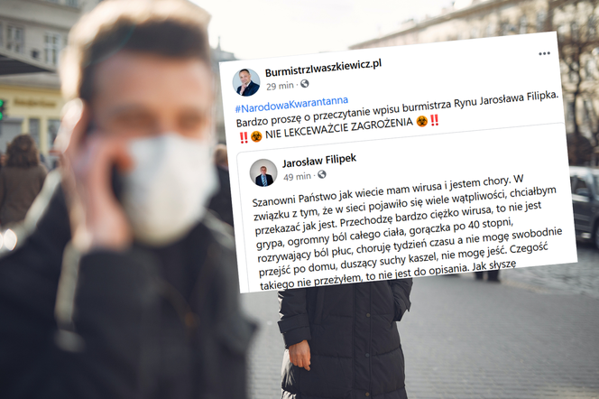 Koronawirus w Polsce. Burmistrz Rynu przestrzega niedowiarków