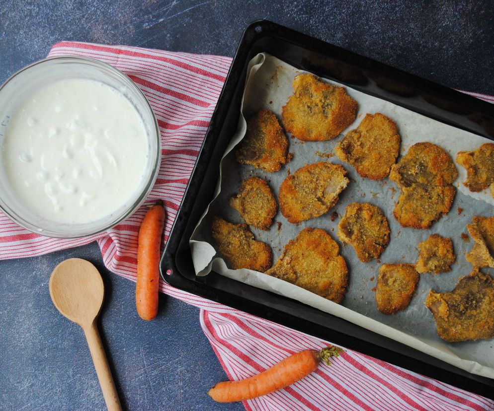 Pieczone boczniaki panierowane - cudowna przekąska lub danie obiadowe