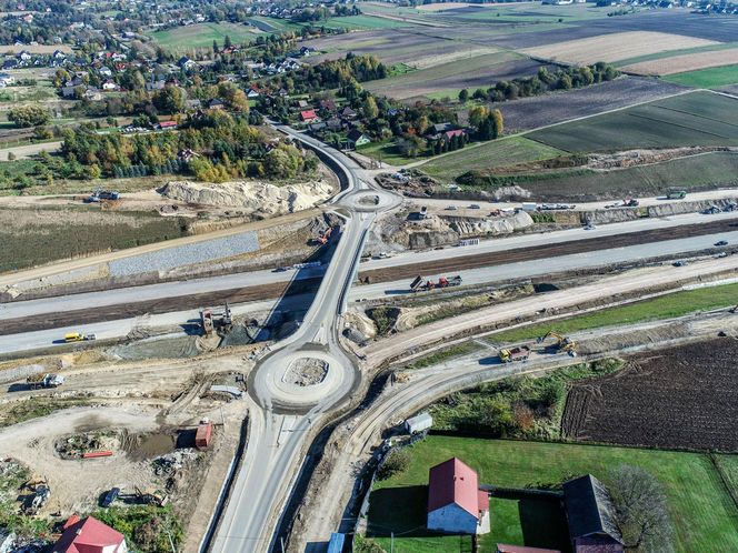 Trwa budowa drogi ekspresowej S7 Kraków - Widoma. Oto najnowsze zdjęcia