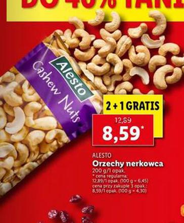 Orzechy nerkowce 2+1 gratis