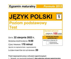 Matura poprawkowa 2023: polski. Formuła 2015