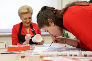 Agata Duda na zabawie walentynkowej