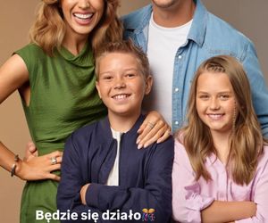 M jak miłość nowy sezon po wakacjach. Kama (Michalina Sosna), Marcin (Mikołaj Roznerski), Szymek (Staś Szczypiński), Maja (Laura Jankowska)