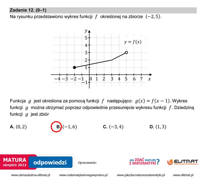 Matura 2022: matematyka, poprawka. Arkusz PDF