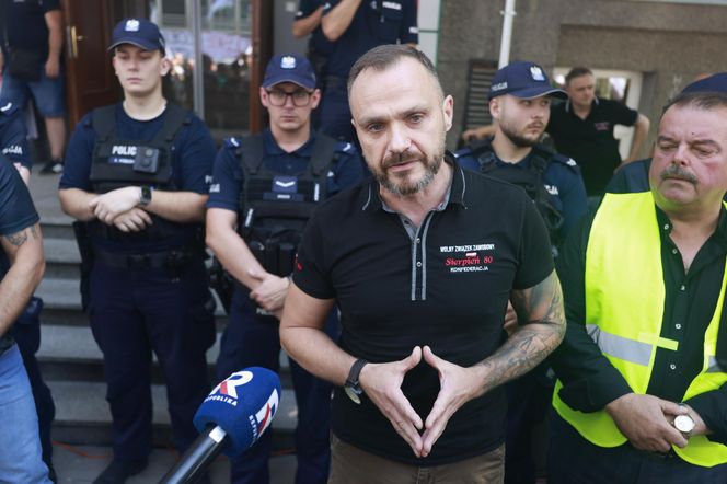 Protest górników i hutników ze Śląska w Warszawie