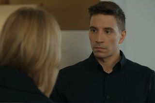 Barwy szczęścia, odcinek 3182. Wanda (Maja Barełkowska), Tomasz (Jakub Sokołowski)