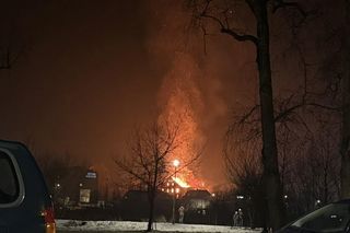 Pożar pustostanu przy ul. Strzeleckiej 