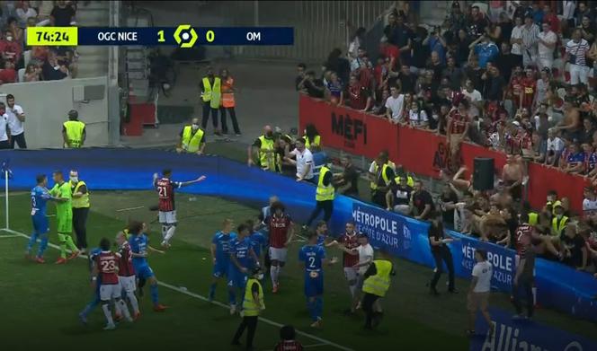 SKANDAL w meczu Nice - Olympique Marsylia!