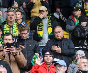 Kibice na meczu GKS Katowice - Lech Poznań