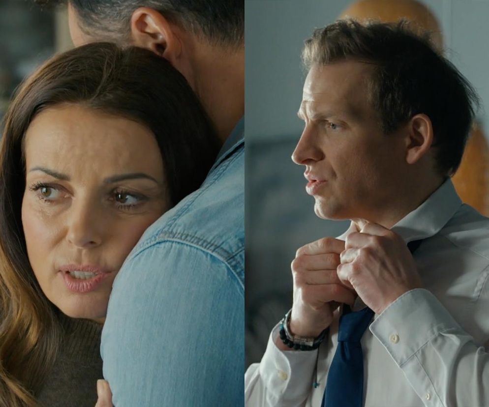 Barwy szczęścia, odcinek 3200: Kasia (Katarzyna Glinka), Mariusz (Rafał Cieszyński), Łukasz (Michał Rolnicki) 