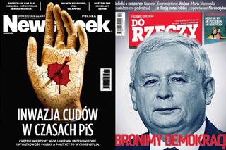 Okładki tygodników: Pytanie o wolność i obrona demokracji Kaczyńskiego