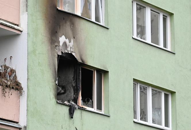 Pożar w bloku w Szczecinie