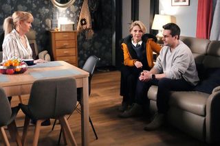 Barwy szczęścia odc. 3190. Malwina (Joanna Gleń), Herman (Maciej Raniszewski), Małgorzata (Adrianna Biedrzyńska)