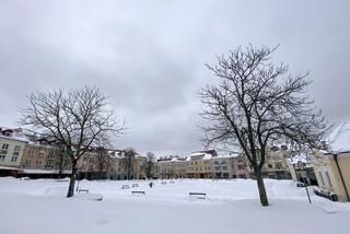 Centrum Białegostoku pod śniegiem