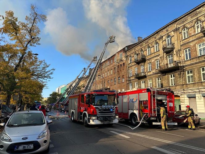 Warszawa. Pożar opuszczonej kamienicy przy Wileńskej 11