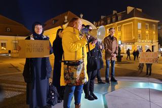 Manifestacja antywojenna na Rynku Kościuszki w Białymstoku [1.03.2022]