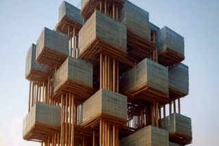 Za pomocą AI przeprojektował słynne wieżowce. Zamiast stali jest bambus