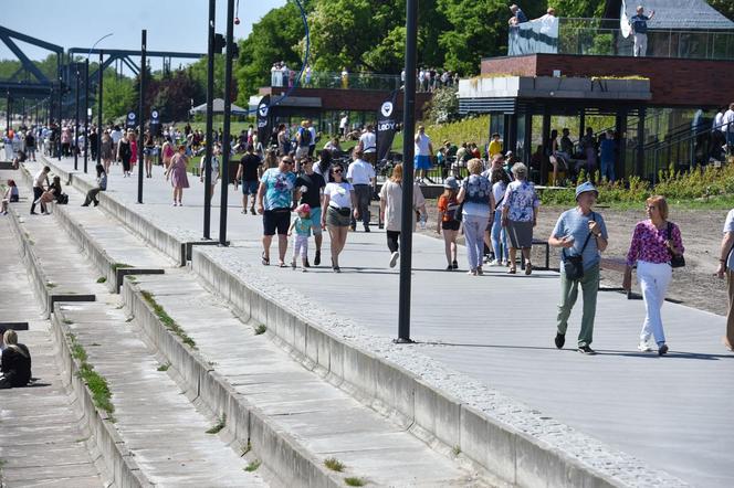 Majówka w Toruniu. Mieszkańcy ruszyli m.in. na Bulwar Filadelfijski