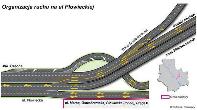 Organizacja ruchu na ul. Płowieckiej