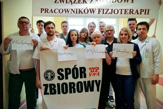 Protest fizjoterapeutów w Sosnowcu. Od połowy maja idziemy masowo na zwolnienia! [ZDJĘCIA]