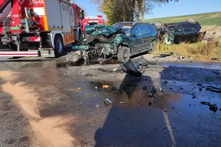 Wypadek trzech samochodów w Zawierciu 