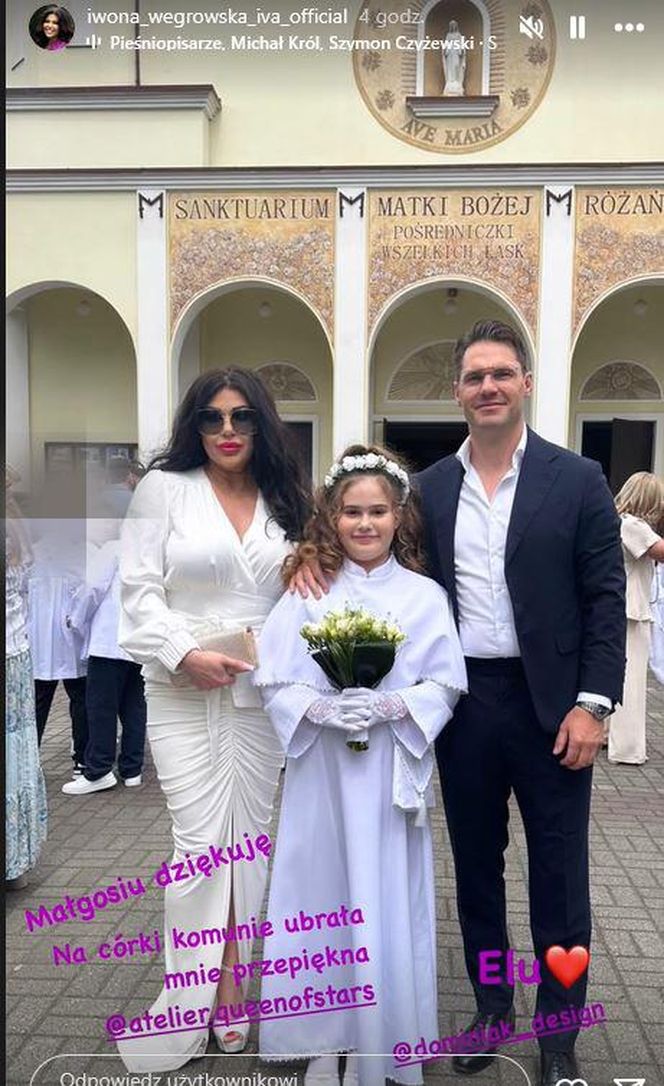 Iwona Węgrowska wyprawiła córce komunię