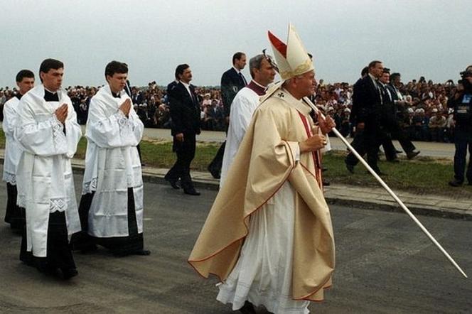 Papież Jan Paweł II Karol Wojtyła podczas wizyty w Lublinie Lublin