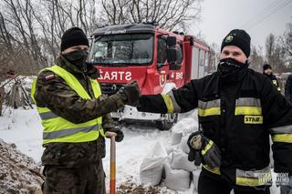 Płock. ALARM POWODZIOWY na Wiśle! Rzeka zalała DK nr 62! Na miejscu strażacy [ZDJĘCIA, RELACJA]