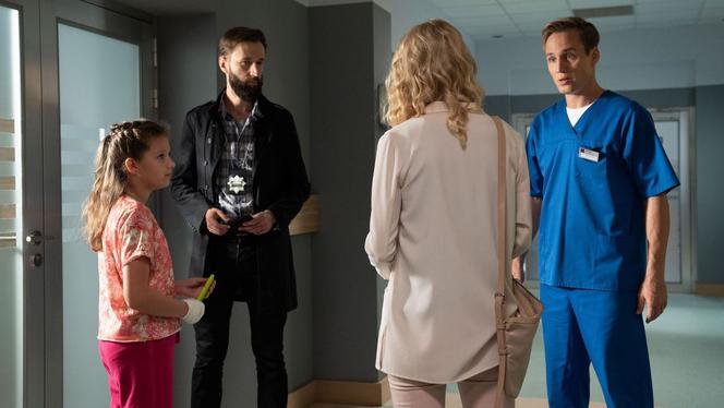 Na dobre i na złe, odcinek 723. Matylda (Amelia Czaja), Michał (Mateusz Janicki), Oliwia (Marta Bryła)