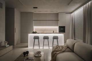 Minimalistyczne mieszkanie architektki