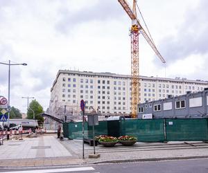 Parking podziemny pod placem Powstańców Warszawy w budowie