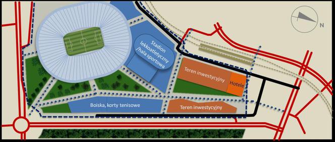 Koncepcja zagospodarowania Narodowego Centrum Sportu – wizualizacja ogólna