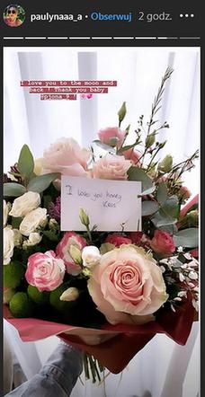Krzysztof Piątek podarował Paulinie kwiaty
