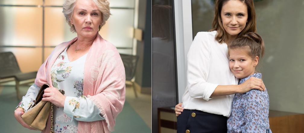 Na dobre i na złe odc. 721. Kasia Smuda (Ilona Ostrowska), Matylda (Amelia Czaja), Barbara Wilczewska (Agnieszka Pilaszewska)