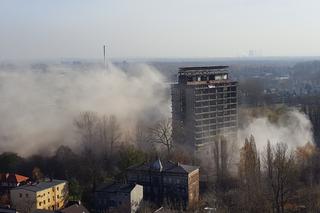 Wyburzanie Szkieletora w Sosnowcu