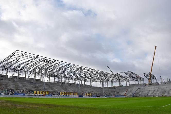 Budowa stadionu w Szczecinie - luty 2020