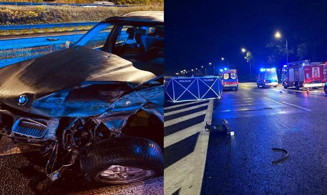 W środku nocy rozbił bmw o bariery. Kierowca nie żyje